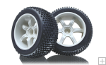 1/5 buggy tires set with insert for smartech carson white